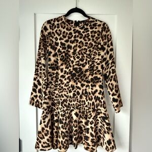 Aqua Leopard Print Dress